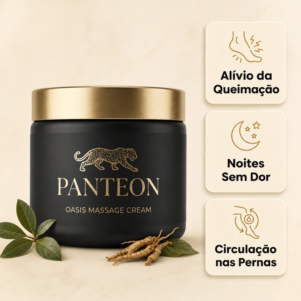 PANTEON Oasis Massage Cream para o cuidado de pés e pernas